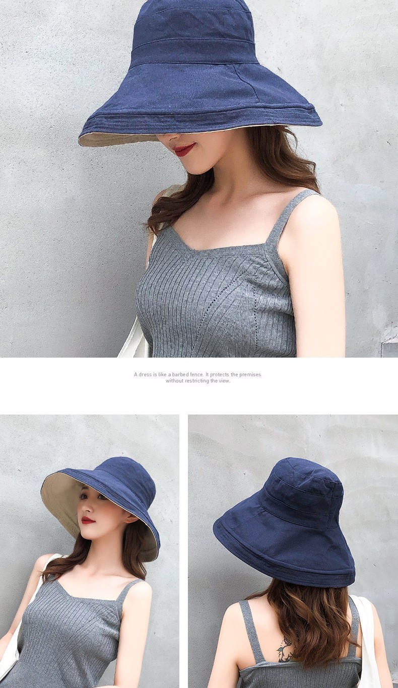 Tsful + fisherman cap + double wide brim sun hat