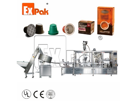 4 Lane Nespresso Capsule Filling Sealing Machine With 10ct PaperBox 