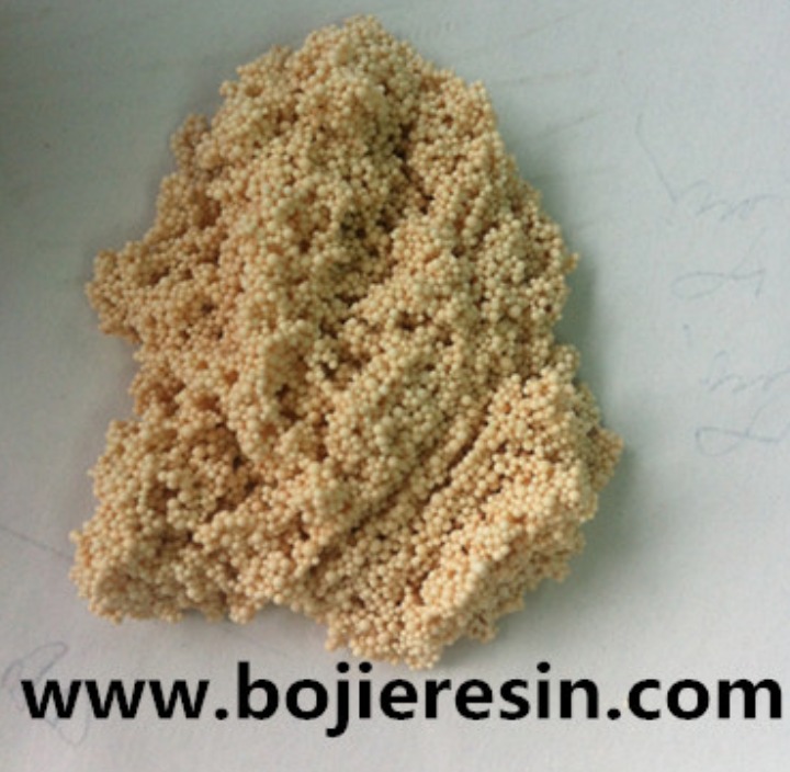 Fluorine removal ion exchange resin