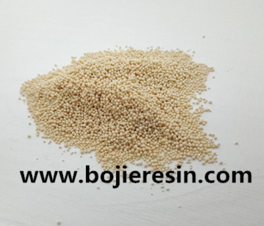 Zinc removal ion exchange resin