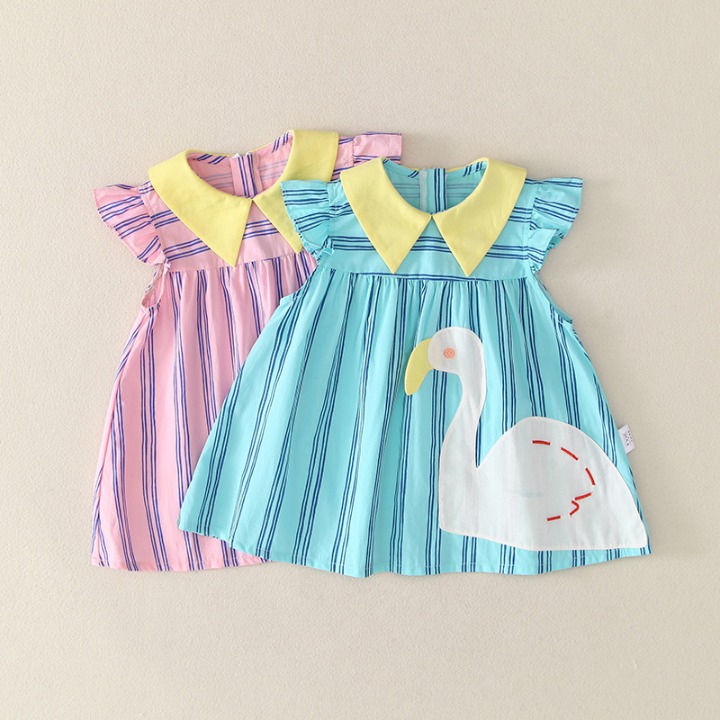 Ziluotong little girl suit summer baby foreign style princess skirt