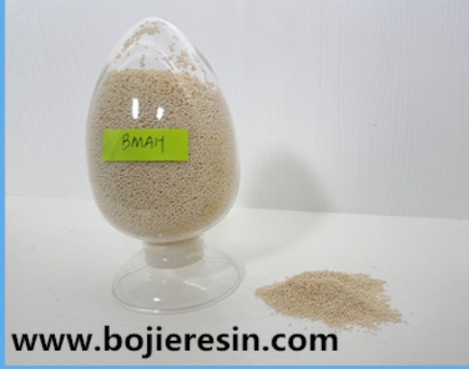 Ion exchange resin for extraction scandium