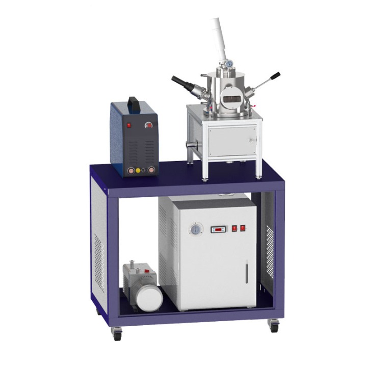 Non-self-consuming electric pole arc furnace with top-suction casting for thin rod