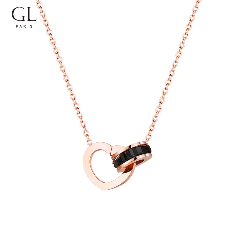 Love small waist necklace for women sterling silver clavicle chain