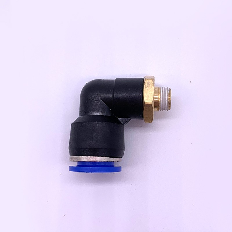 Pneumatic tube joint quick insert Plastic joint screw bend PL8-02/4-M5/6-01/10-05