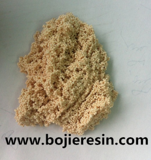 Zinc removal resin