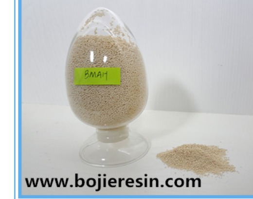 Ion exchange resin for separation and purification of  scandium