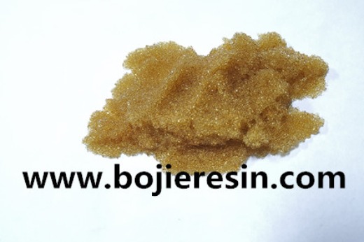 Ion exchange resin for recovery gold