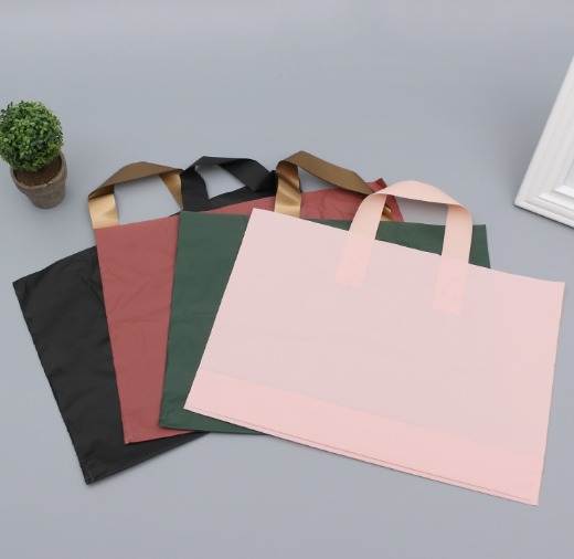 Factory Custom Soft-Loop Handle PE Shopping Bags