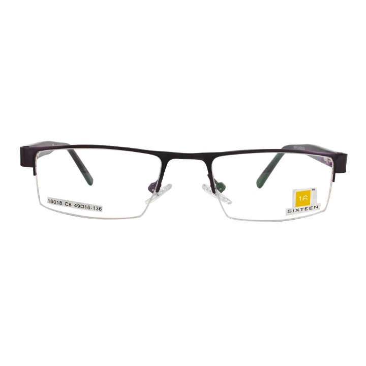 Metal Half Rim Unisex Model with Stainless Steel Front - 16018