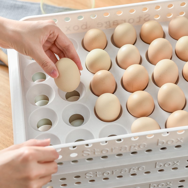 Manufacturer direct refrigerator with drawer type egg box storage box preservation egg box plastic products can be added fold