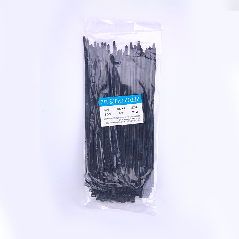Self-locking nylon tie strap plastic buckle strong tie strap tie strap black strap strangle dog tie strap