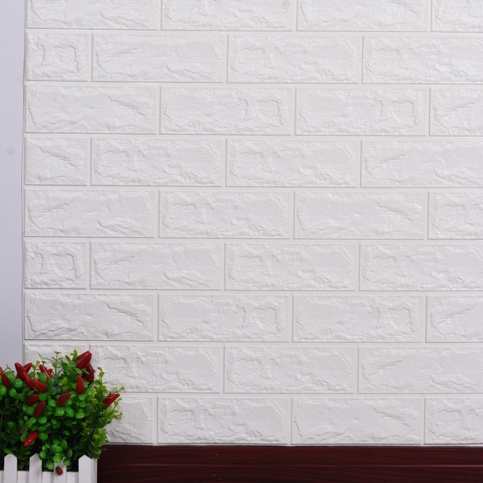 High quality home decoration solid color PE foam 3D wallpaper