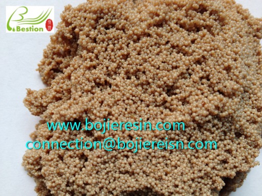 Tamping polyphenol extraction resin
