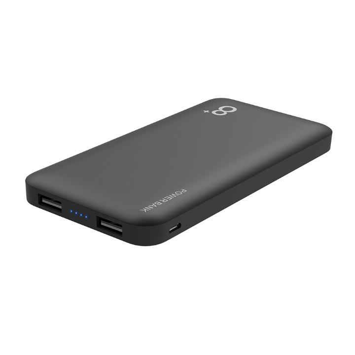 Portable charger android slim power bank 8000mAh dual usb outputs 