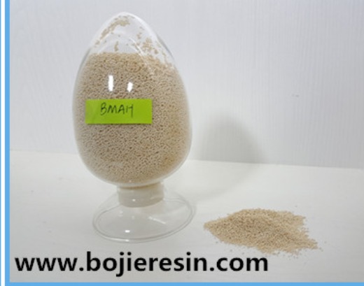 Ion exchange resin for separation and purification of  scandium