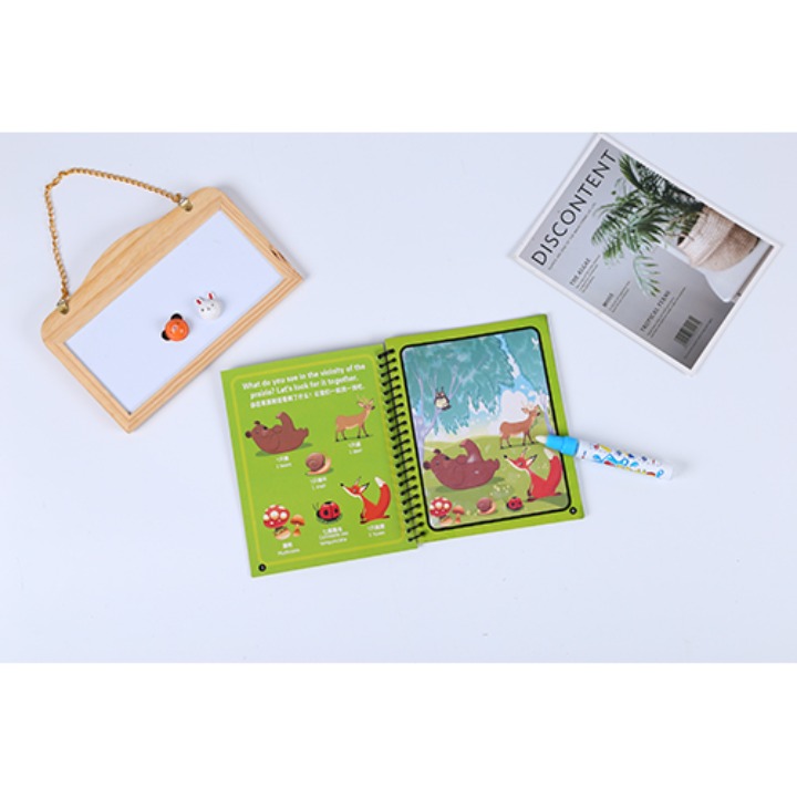 Children's puzzle magic magic water painting book Kindergarten children creative manual reusable painting book water painting doodle book