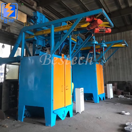 Double Hook Shot Blasting Machine for Bike Rack