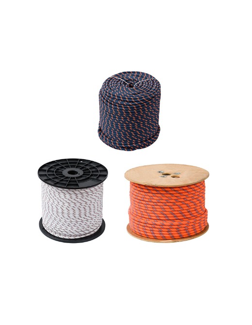 Kernmantle braided rope for climbing